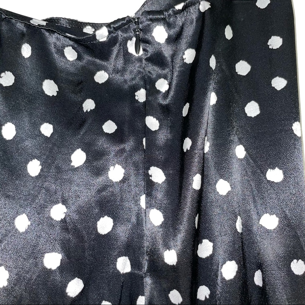 Zara black satin polka dot midi skirt - Picture 8 of 9